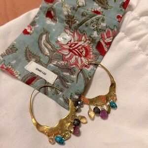 Chan Luu Petite Crescent Multi-Stone Earrings